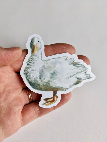 White Duck Sticker