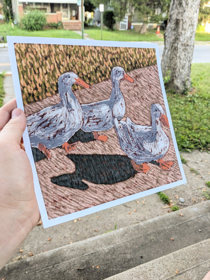 “Digital Duck Gang” - 8.5” x 8.5” Digital Art Print