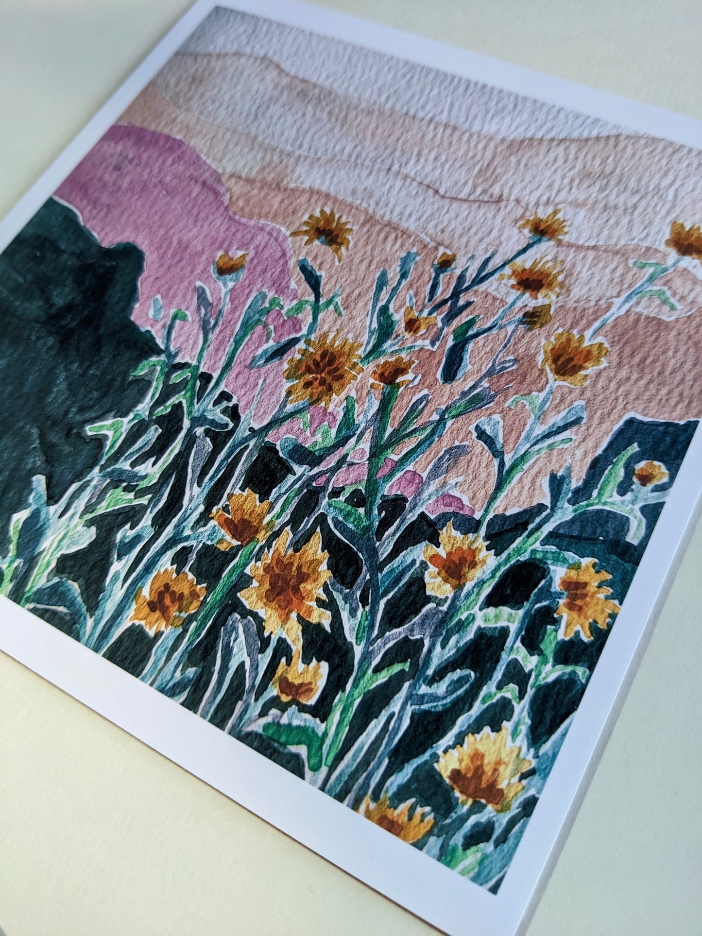 “Mountain Flowers” - 6” x 6” Art Print