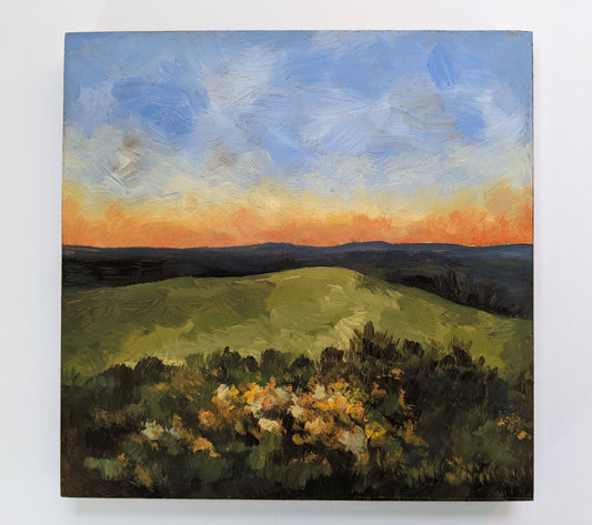 “PA Sunset” - 8x8 Original Acrylic Painting