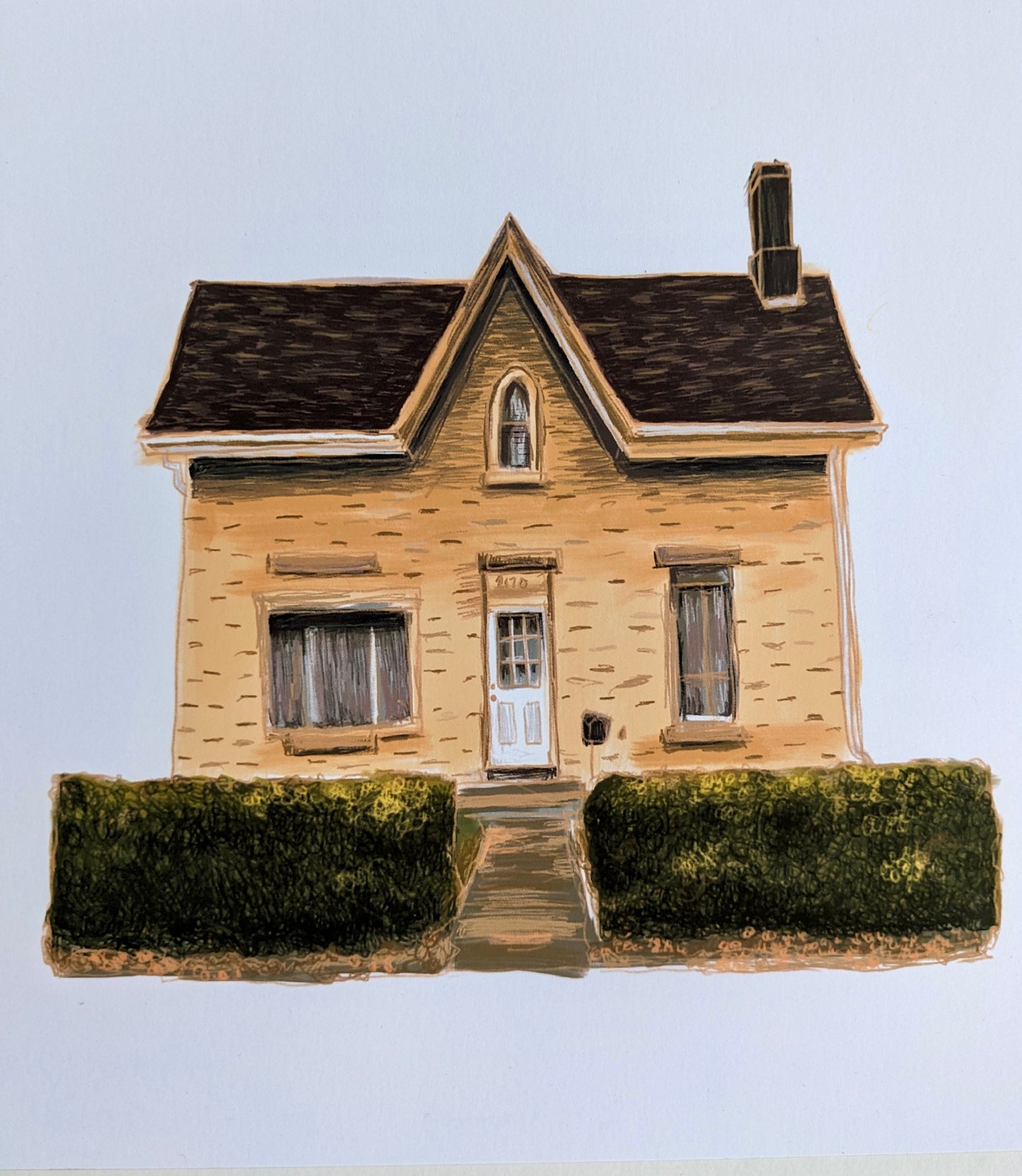 “City Cottage” - 8.5” x 8.5” Digital Art Print