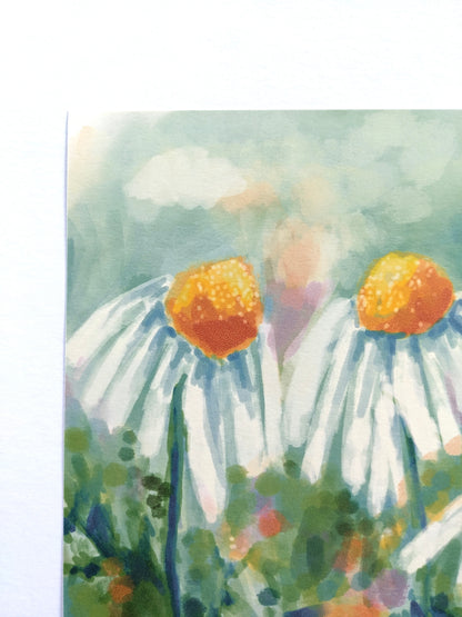 “Daisies Three” - 9” x 9” Digital Art Print