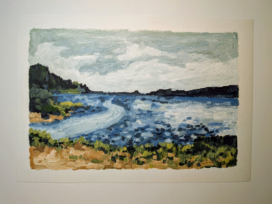 "On Our Way to Maine" - 10x7 Original Oil Painting