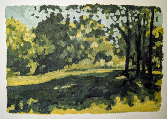 "Back at the Cabin" - 10x7 Original Oil Painting